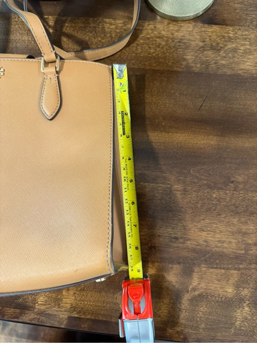 Tory Burch Camel/Tan Leather Structured Crossbody Tote